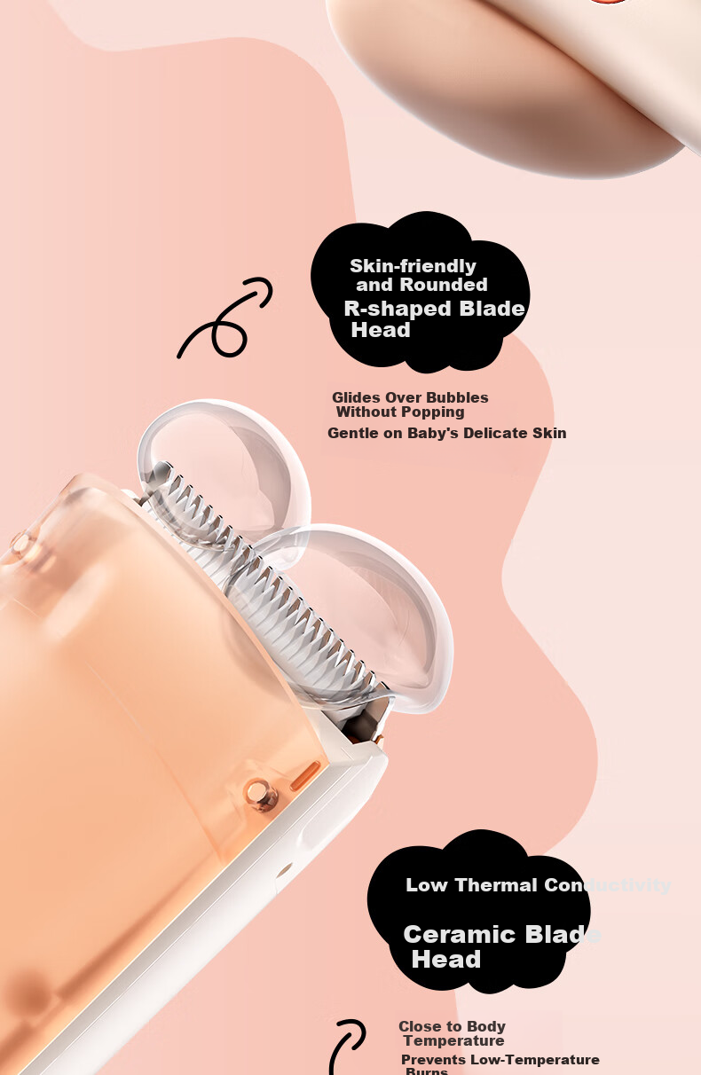 Panasonic Baby Hair Clipper Electric Trimmer Children's Hair Cutter Home Quiet Scalp-Friendly Automatic Hair Suction Washable ER-PGF21-D 6