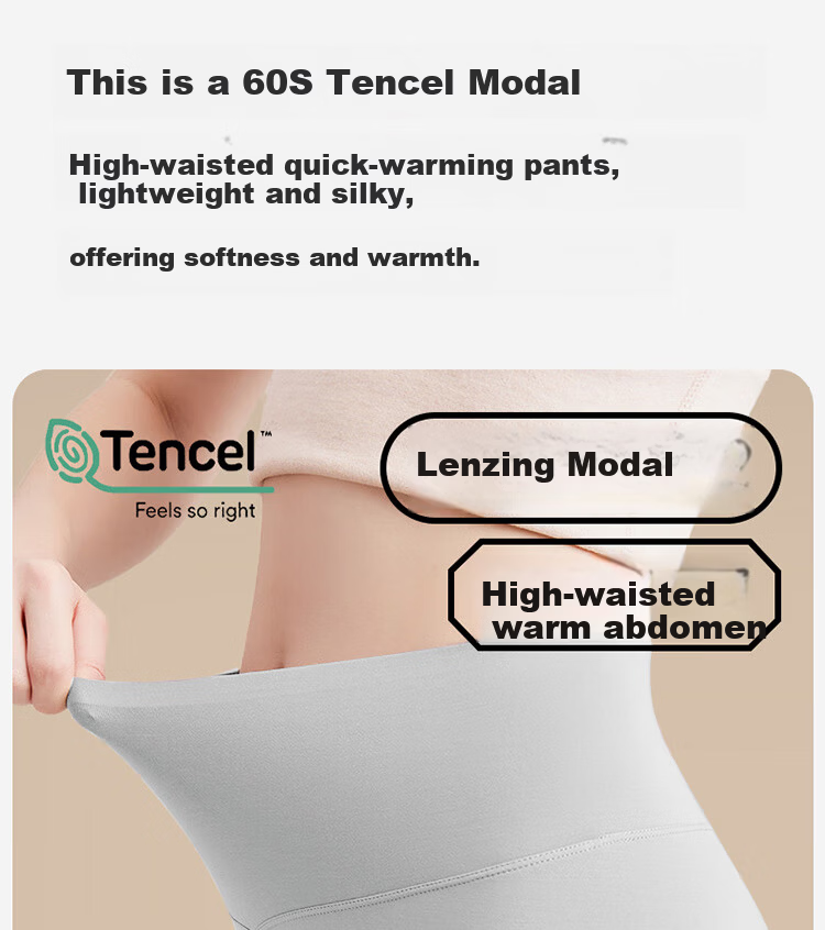 GRACEWELL 10A Modal Thermal High-Waist Seamless Women's Leggings 2025 New Thin Autumn Winter Base Layer Pants 1