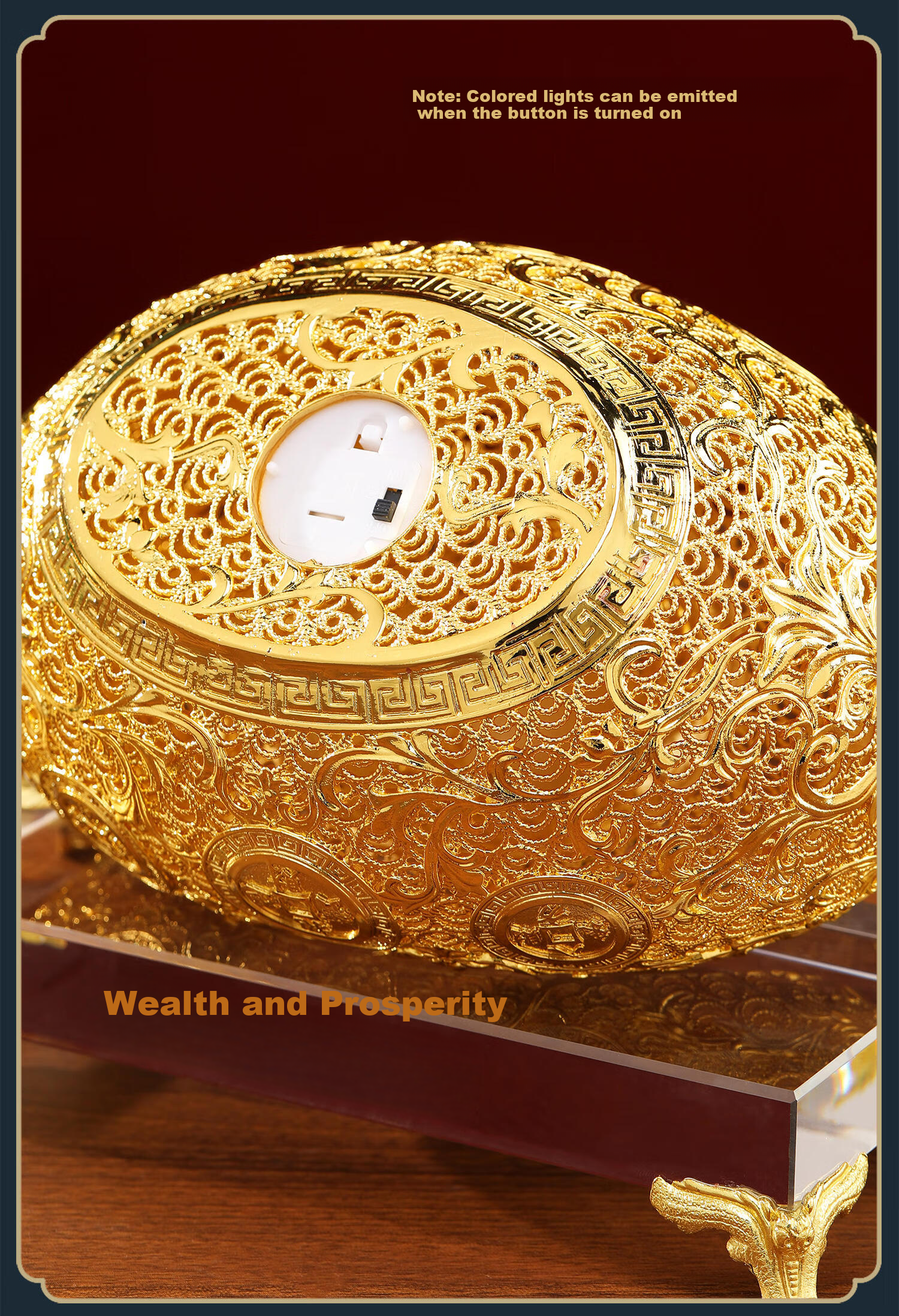 Daming Copper Craftsman Filigree Yuanbao Copper Ornament Living Room Entrance Office Creative Decoration High-End Lobby Opening Housewarming Gift 4