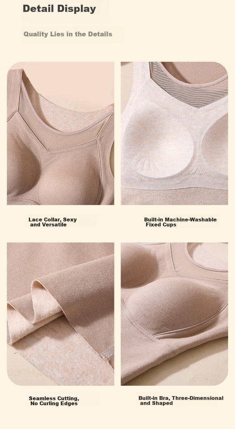 MiiOW Acrylic Thermal Warm Vest Women's Cashmere Lace Bra-Free Slim Fit Camisole 24 New Style 2