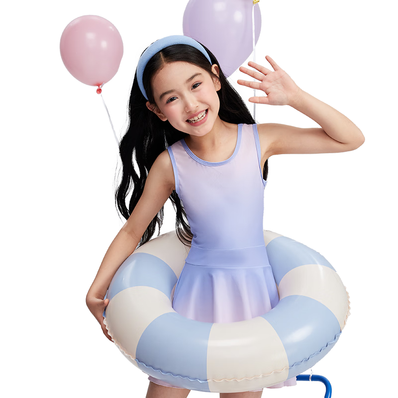 Keep Children's Two-Piece Swimsuit for Girls with Long Sleeves And Pants, Sun Protection Swimwear for Older Girls, Dream Pink