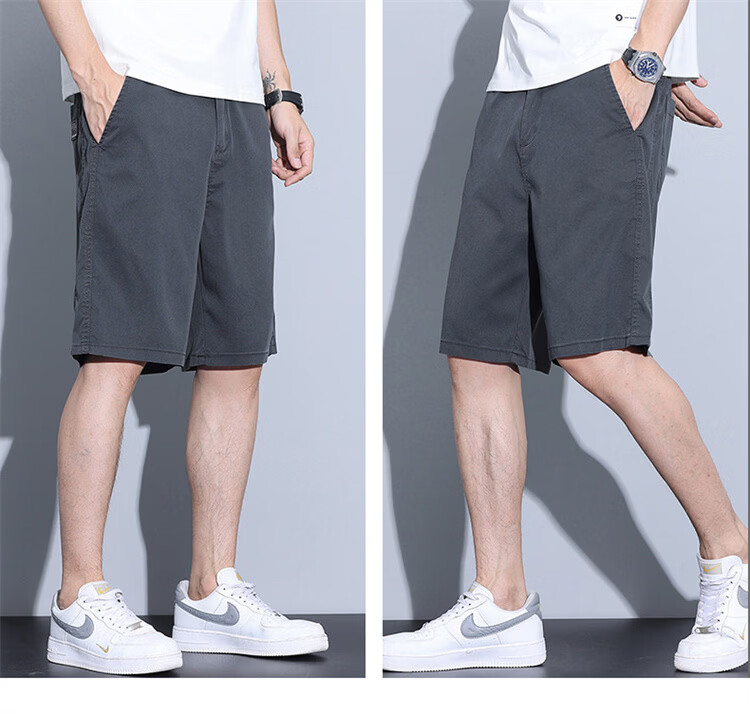 MARK FAIRWHALE Men's Ice Silk Summer Lyocell Cooling Five-Point Shorts Casual Sports Mid-Length Pants 22