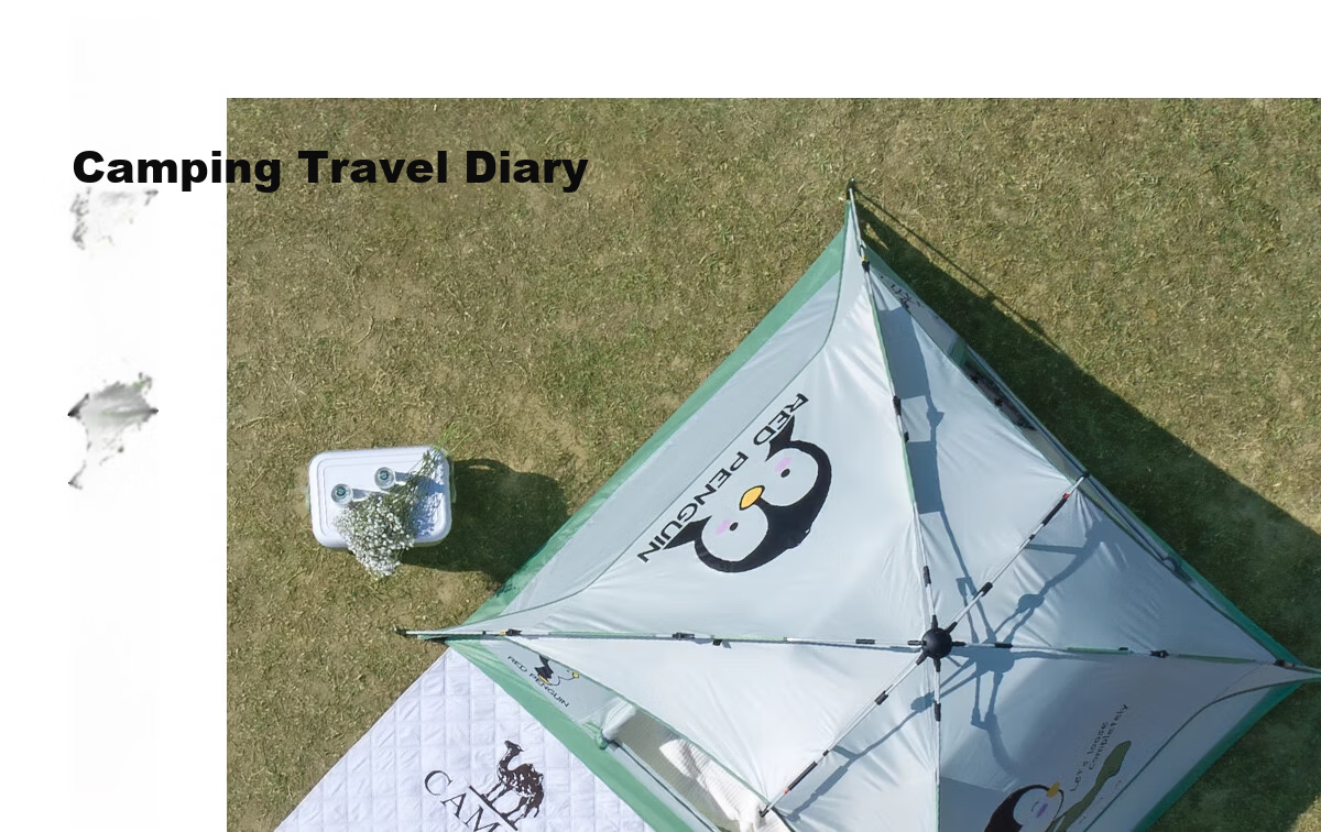 CAMEL Outdoor Penguin Tent, Portable Folding Tent, Automatic Quick-Open, Rainproof, Sun-Resistant, Thickened, for Wilderness Camping B004 30