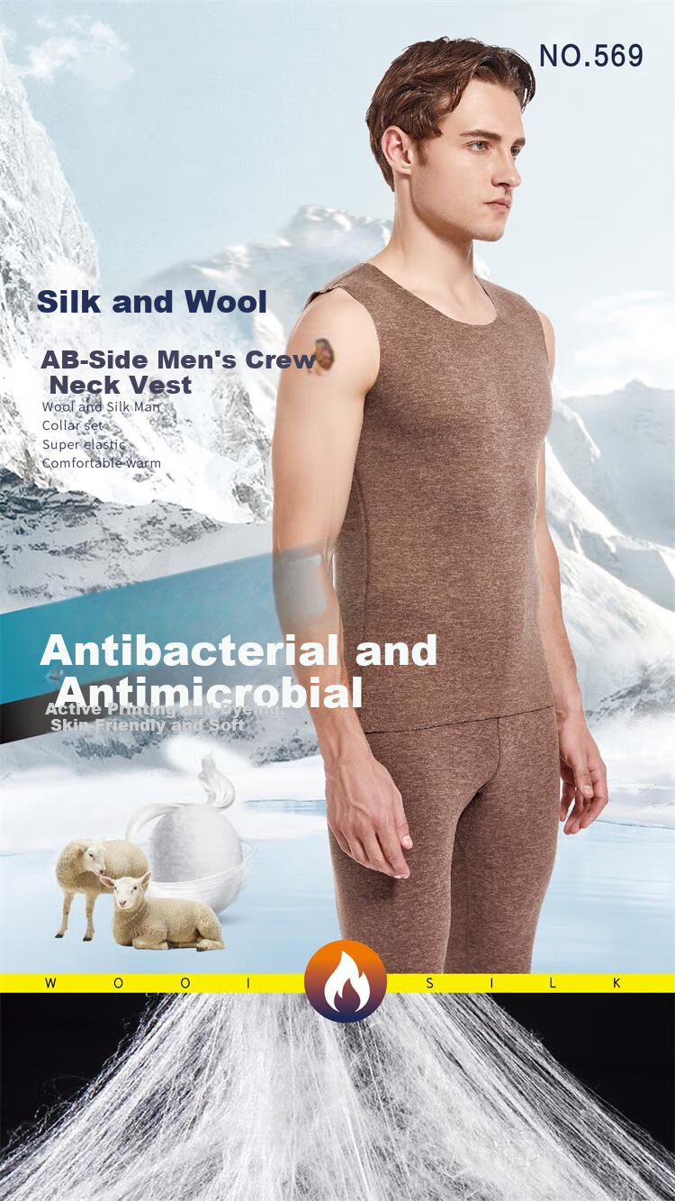 Paul Frank Men's Cashmere Silk Thermal Vest Seamless Heat Retaining Base Layer Autumn Winter Warm Waistcoat Jacket 5