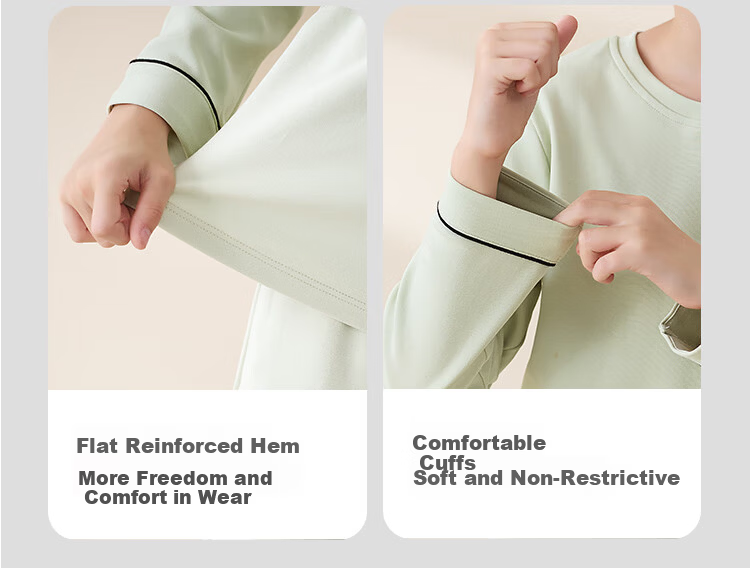 Hodo Children's Cotton Sleepwear Class A Homewear Set Boys Mid-Large Kids Spring Autumn Long Sleeve Long Pants Loose Comfortable Set 14