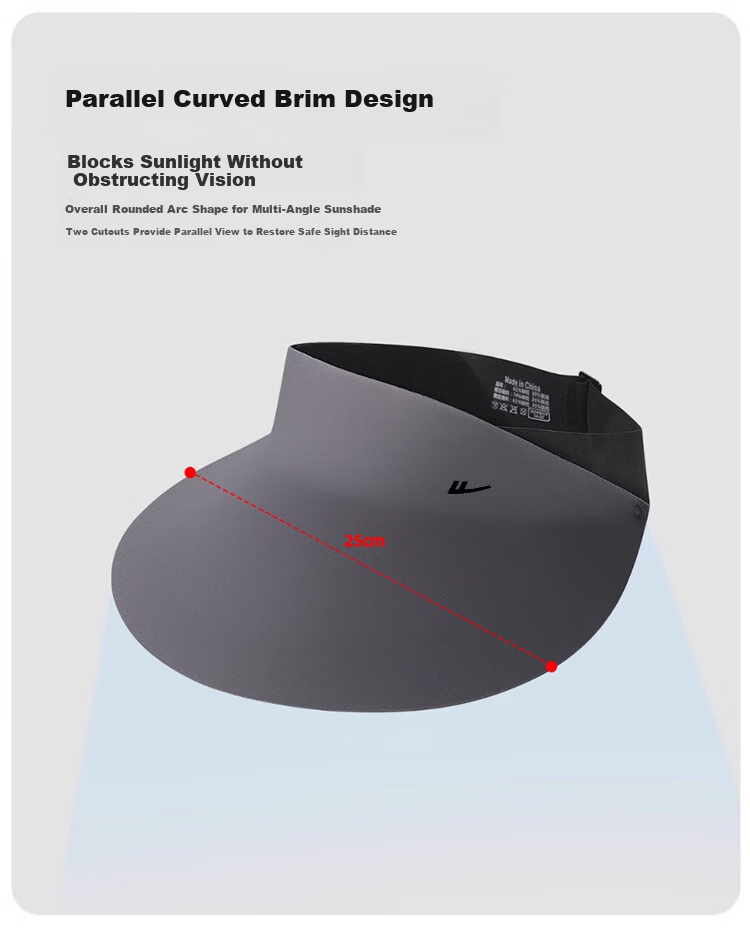 Huili Sun Protection Hat, Sun Visor, Women's UV-Resistant Cap, 2026 New Style, Face-Slimming, Seamless, Wide-Brimmed, Egg-Shaped Topless Hat 8