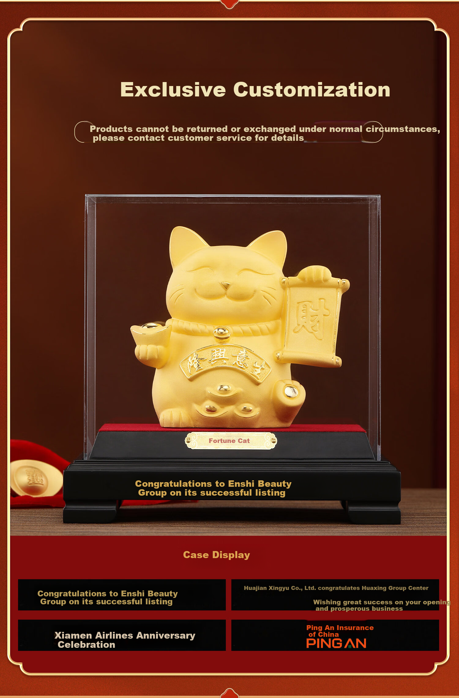 Damingtongjiang Velvet Gold Lucky Cow Figurine for Living Room, Office, Entrance Hall, Desktop, High-Quality Copper Cow Ornament for Business Opening And Housewarming Gifts 4