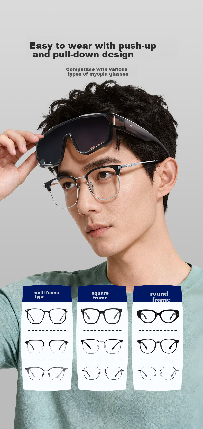 HLA Polarized Prescription Clip-On Sunglasses for Men and Women Outdoor Sports Cycling Driving UV Protection 4