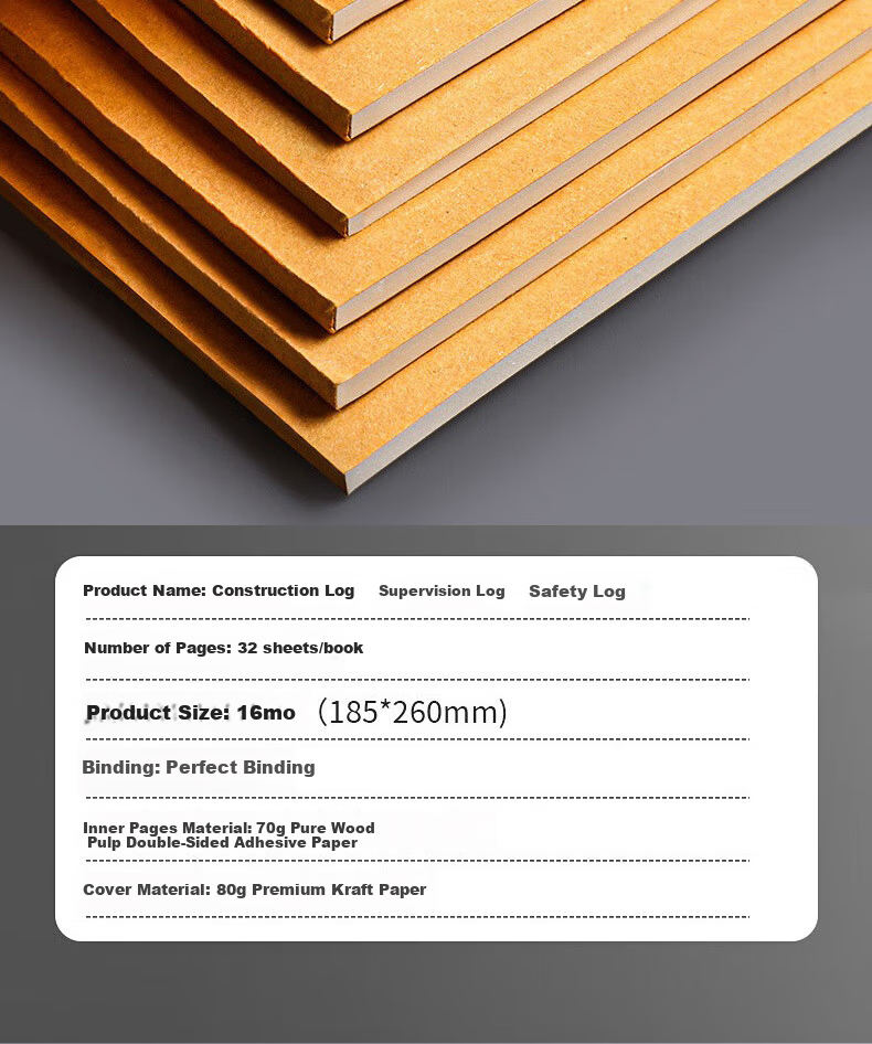 Gelite Construction Logbook Set of 10 Safety Logbooks Supervisor Daily Log Notebooks for Construction Site Project Work Safety Officer Progress Notes 10-Pack 3