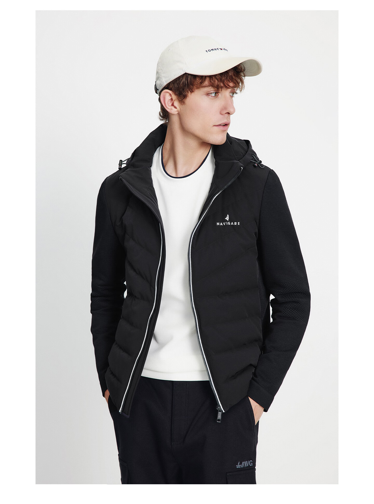 Navikail Italian Small Sailboat 25th Anniversary New Men's Hooded Down Jacket Thin Sports Coat 1341605505 17