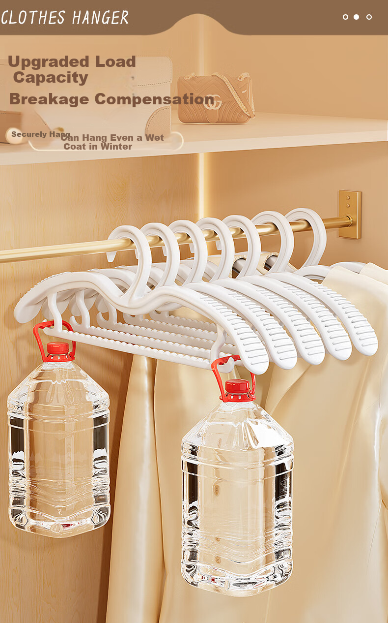 Jialifang Resin Children's Hangers, Non-Slip, Seamless, Thickened Drying Rack, Pack of 10, 35cm, for Infants And Toddlers 5