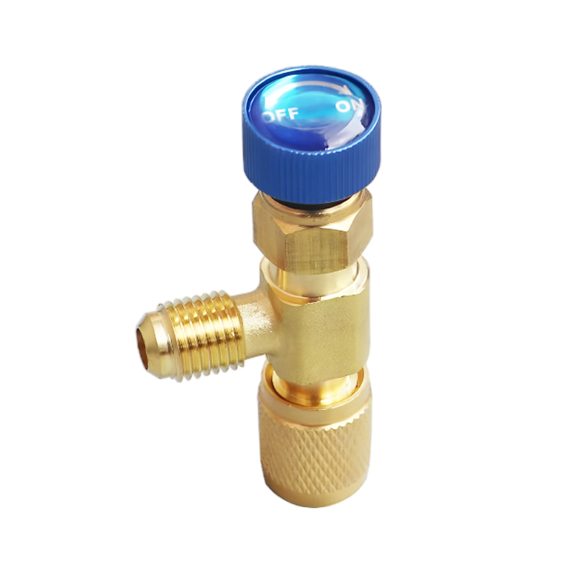 Lelandi Air Conditioning Refrigerant Charging Safety Valve Adapter, Cooling Agent Dedicated Charging Valve Switch, Side R22 Bottom R22 L8047