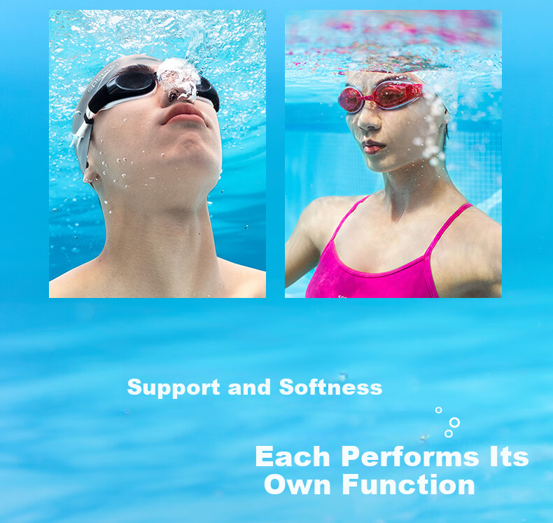 Speedo Freedom Series Swim Goggles Anti-Fog HD UV Protection Wide-Angle Comfortable 6