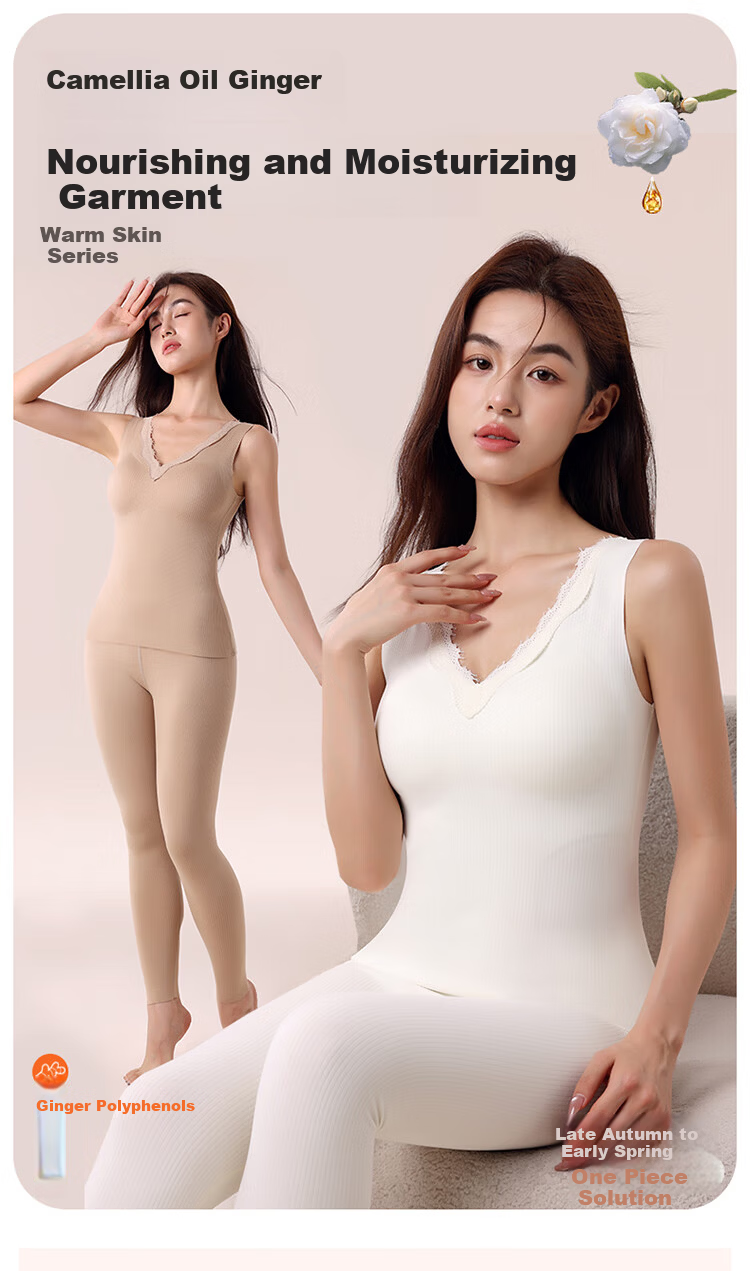 GUJIN Women's Cashmere Silk Thermal Vest 2025 New Thickened Fleece Lined German Velvet Bra Pad Integrated Winter Vest 1