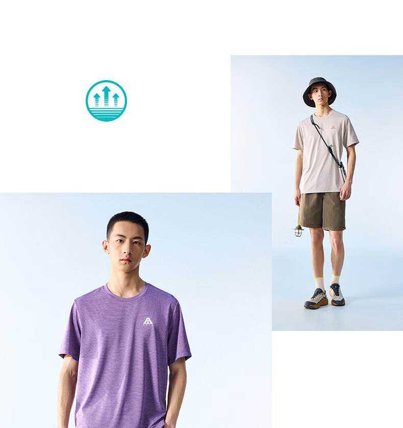 Anta Outdoor Quick-Dry Sports Short Sleeve T-Shirt Men Summer New Solid Color Breathable Trendy Knit Base Layer Top 22