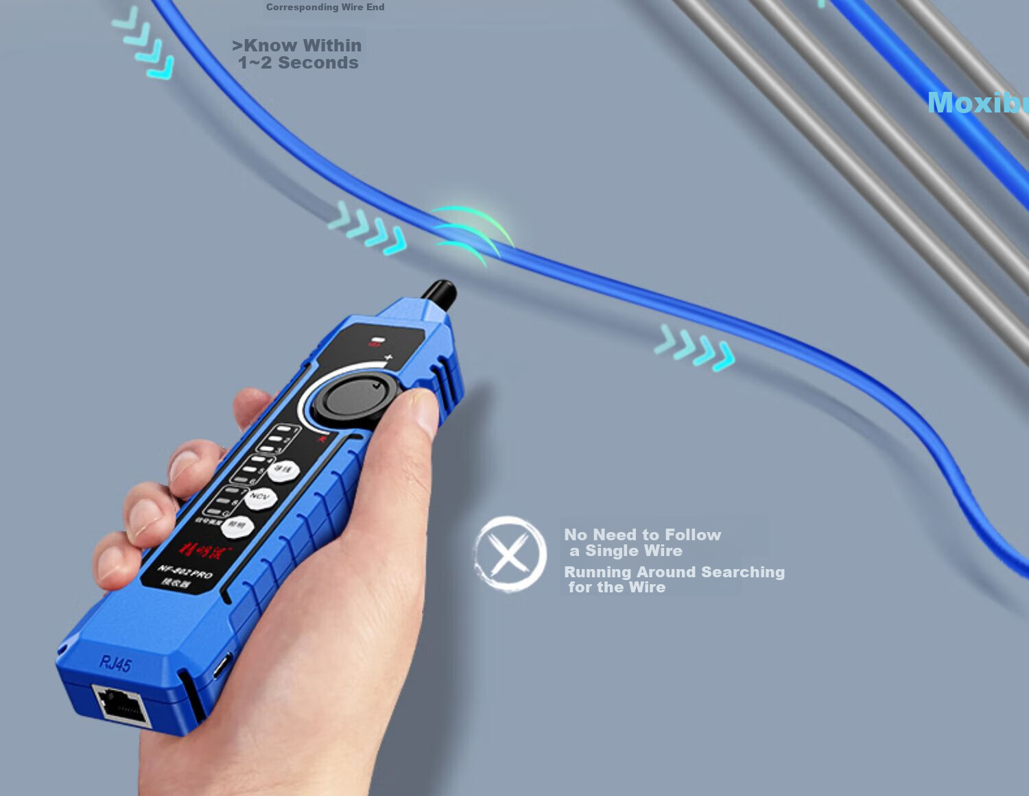 Smart Mouse NF-802pro Anti-Interference Cable Tracker Multifunctional POE Switch Load Testing 3-in-1 Network Tester 2