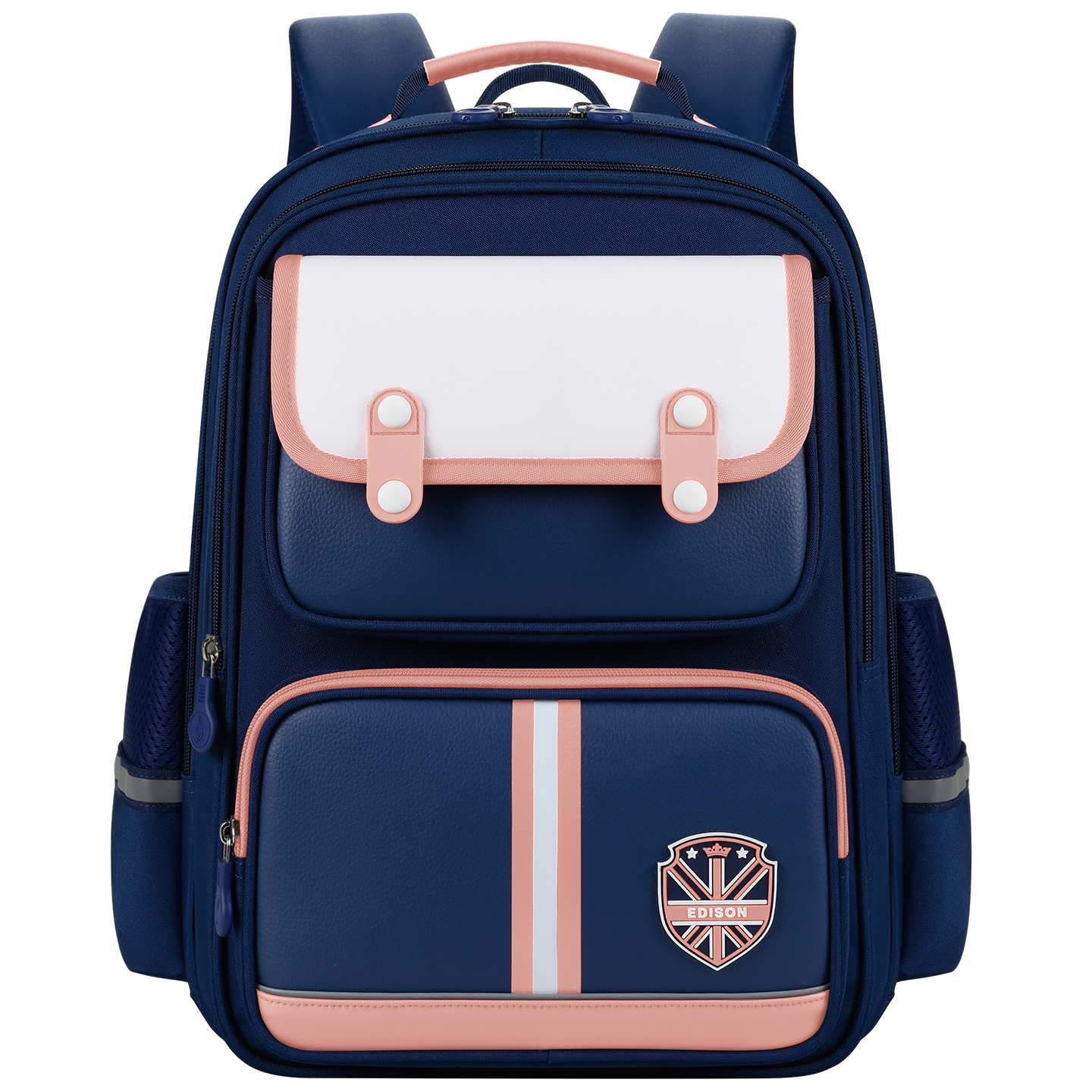 Edison Primary School Backpack Reflective Waist and Spine Protection Load Reduction Anti-Drop for Grades 3-6 Children L40-2
