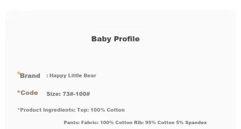 Huanxixiaoxiong Baby Spring and Autumn Two-Piece Set Infant Pure Cotton High-Waist Belly Protection Seamless Children's Autumn Clothes and Pants 29