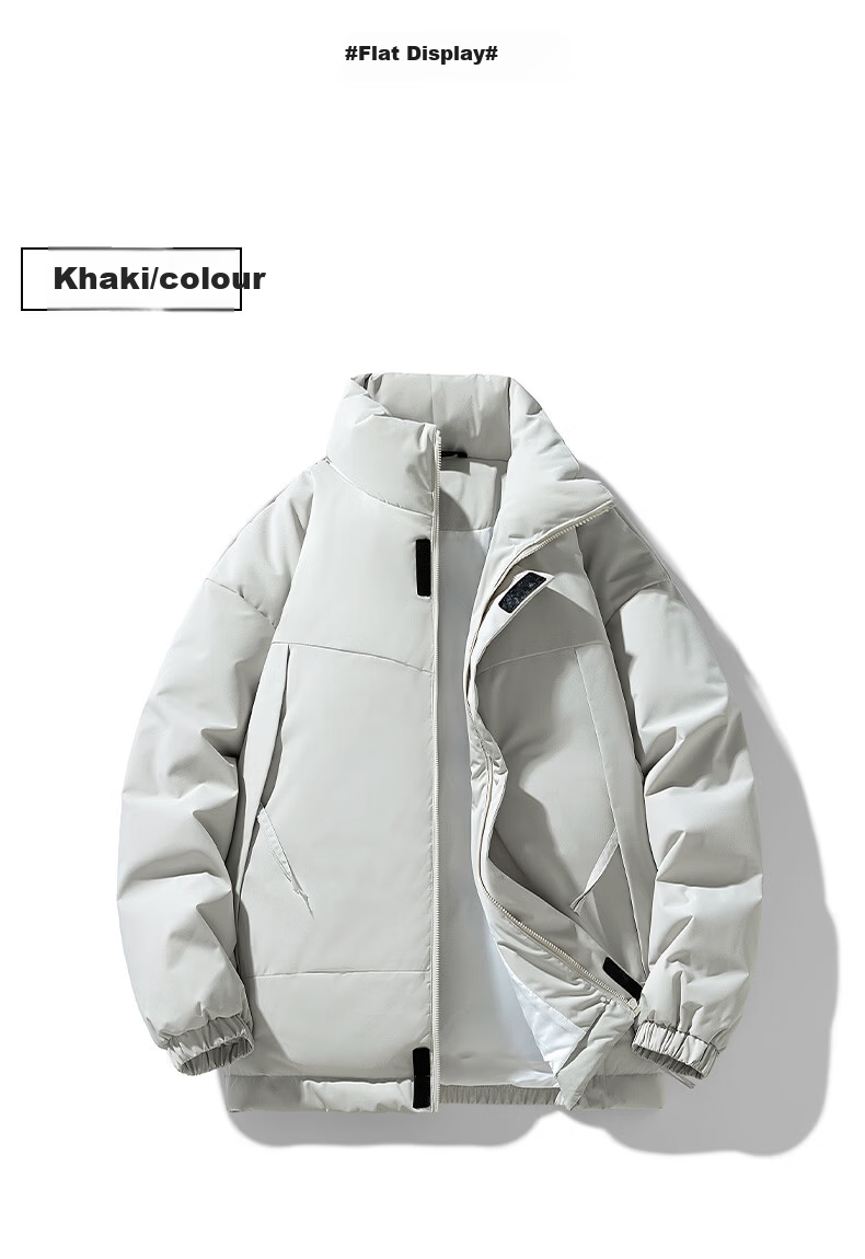 Mark Fairwhale Men's Thickened Cotton Padded Jacket Autumn Winter Warm Bread Cotton Coat Dark Coffee L 7