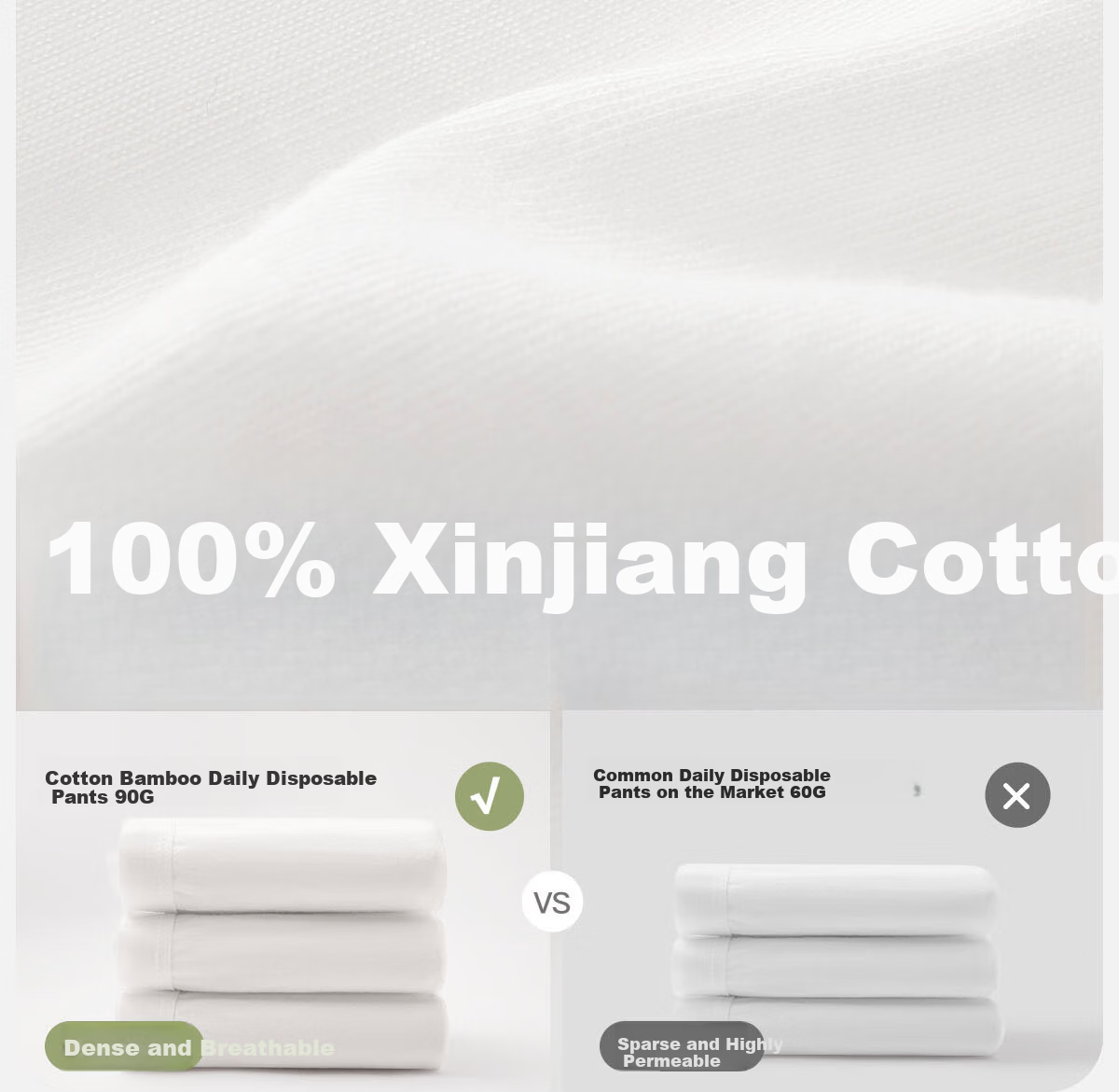 Mianzhuwu Disposable Women's Cotton Underwear Travel Wash-Free Portable Daily Use Sterile Individually Packaged Menstrual Postpartum Shorts 8 Pieces 4