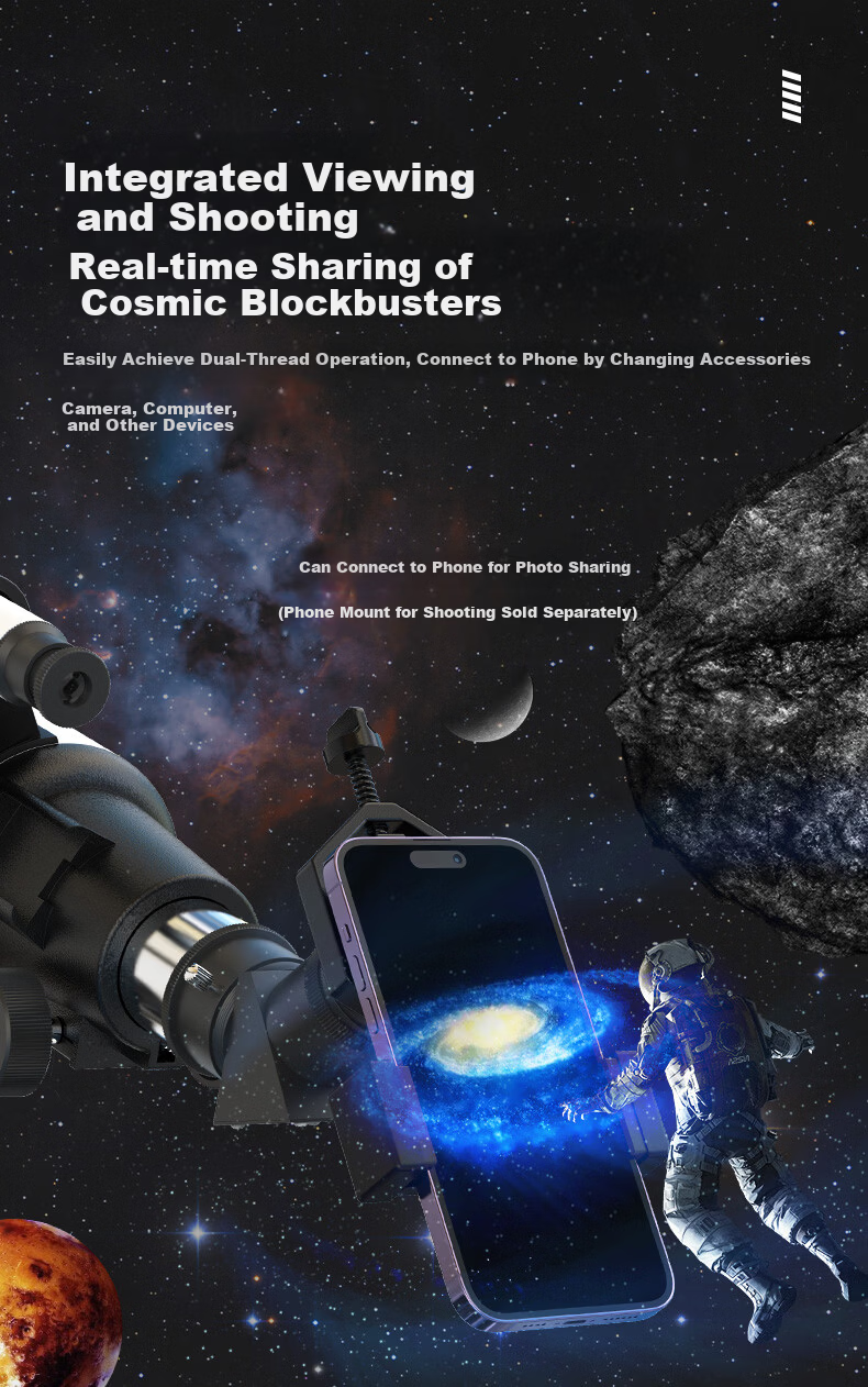Celestron StarBright 80 Telescope with Screen High-Power HD Moon and Sky Viewing Astronomical Telescope Educational Gift for Students Birthday Holiday 27