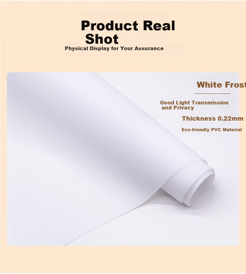 Xinuo Frosted Window Film Privacy Sticker Opaque Light-Transmitting Bathroom Door Anti-Peeping Protective Film 3