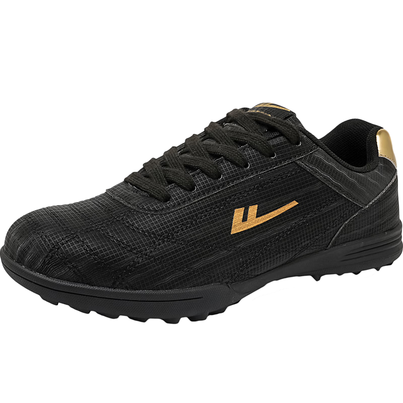 Warrior Soccer Shoes Unisex Youth Competition Training Durable Studs WXY-N611T Black Size 35