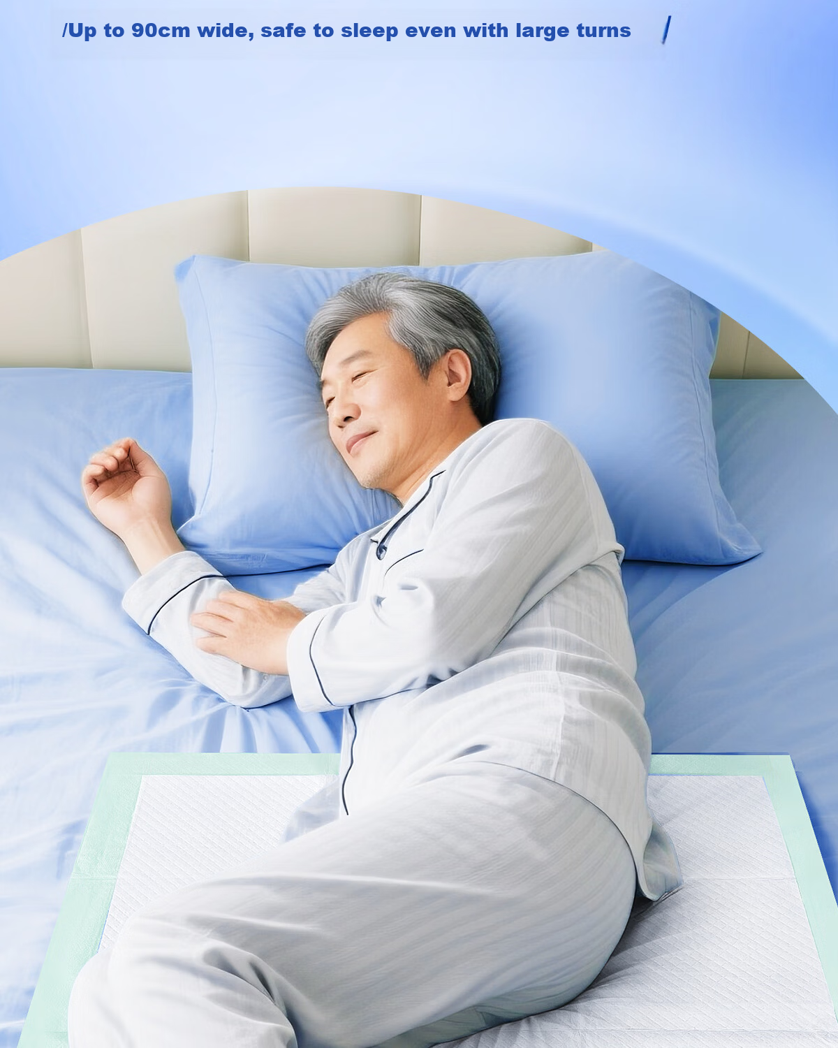 Ankexin Upgraded Thickened Non-Slip Washable Adult Incontinence Pad Breathable Care Mat 100*150cm 14