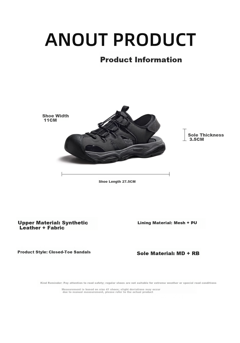 Camel Brand Breathable Mesh Water Shoes Beach Hollow Sandals P16M379020 Night Black Size 40 13