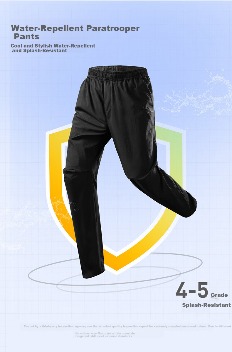 CAMEL Men's Straight Cargo Pants Outdoor Water-Repellent Casual Paratrooper Pants C16BR0L3047 Light Moss Green XL 4