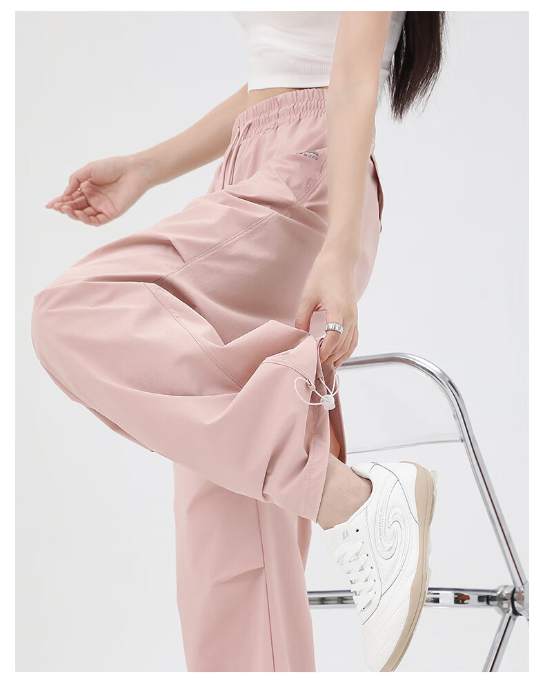 Langsha Women's Work Pants Summer Ice Silk 2026 New Quick-Dry Loose Wide-Leg Straight Outdoor Sports Trousers 25