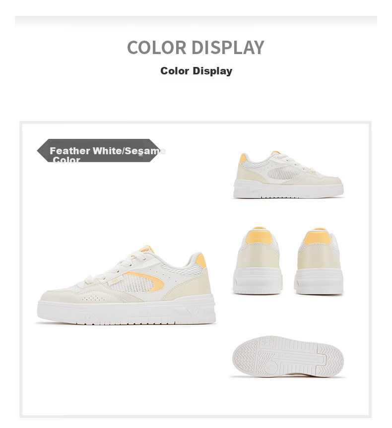 361° Women's Sports Shoes Soda 3 Spring Summer Breathable Retro Thick Sole Casual Sneakers 682616619-4 24