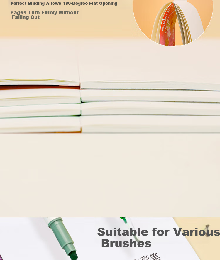 KOKUYO A4/30 Sheets Campus Glue-Bound Drawing Book Sketchbook for Children Ramen WCN-CSKB0233 5