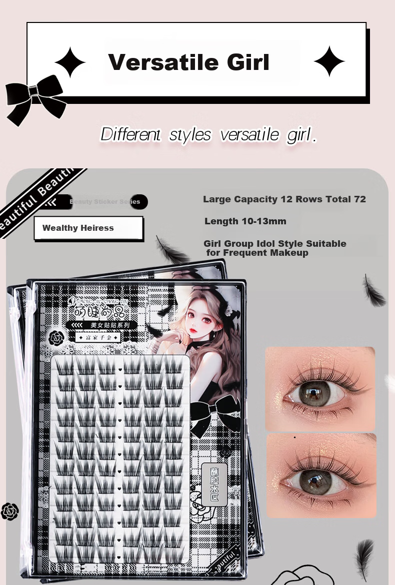 Mengjie Shangpin Cat Paw False Eyelashes Natural Realistic Glue-Free Eyelashes for Women 39