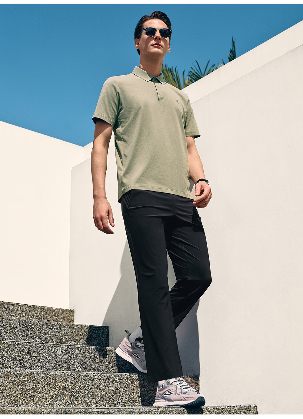 FILA Official Wang Yang Men's Knitted Short Sleeve Polo Shirt 2026 Summer Moisture-Wicking Quick-Dry Comfortable Top 15