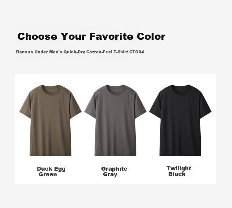 Beneunder Men's Quick-Dry Cotton-Feel Short Sleeve T-Shirt Sweat-Resistant Breathable Sun-Protective Base Shirt CT004 Graphite Gray S 17