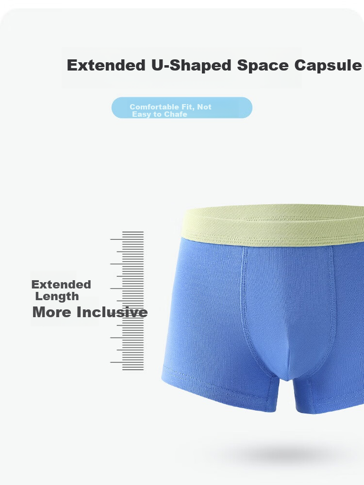 Bingxue Kapok Boys' Underwear A-Class Pure Cotton Boxer Shorts Antibacterial Solid Color for Boys Age 6-12 6