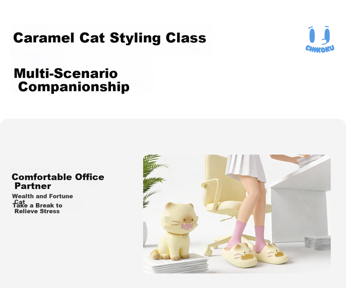 Chikoku Cute Cartoon Cat Paw Slippers Women's Summer New Thick Sole Home Non-Slip EVA Couple Sandals Men's Summer 19