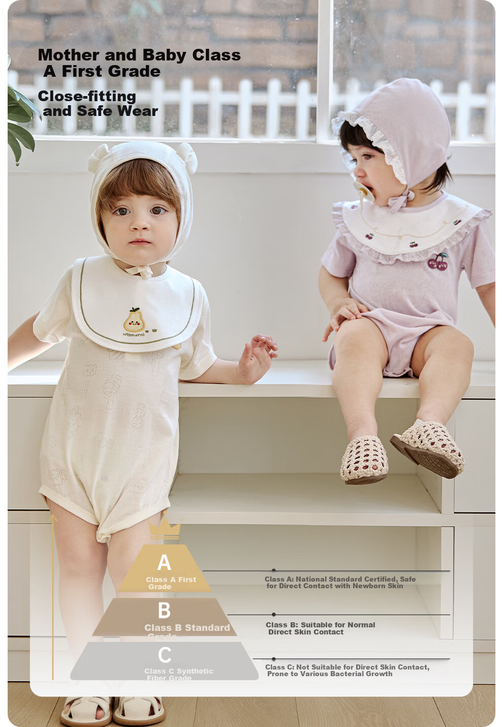 Wismorni Ice Silk Cotton Baby Romper, Bamboo Fiber Infant Bodysuit, Short-Sleeve Summer Thin Clothing 10