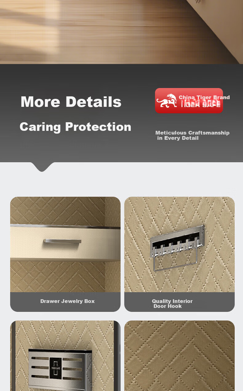 Hupai Home Safe, CSP National Standard Certified, All-Steel Anti-Theft And Tamperproof, Small Integrated Storage Box, 60CM, Fingerprint And Password Lock 19