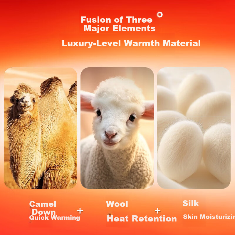 Miiow Women's Camel Hair Thermal Pants Winter Fleece Thickened Insulated Cotton Leggings for Extreme Cold Northeast