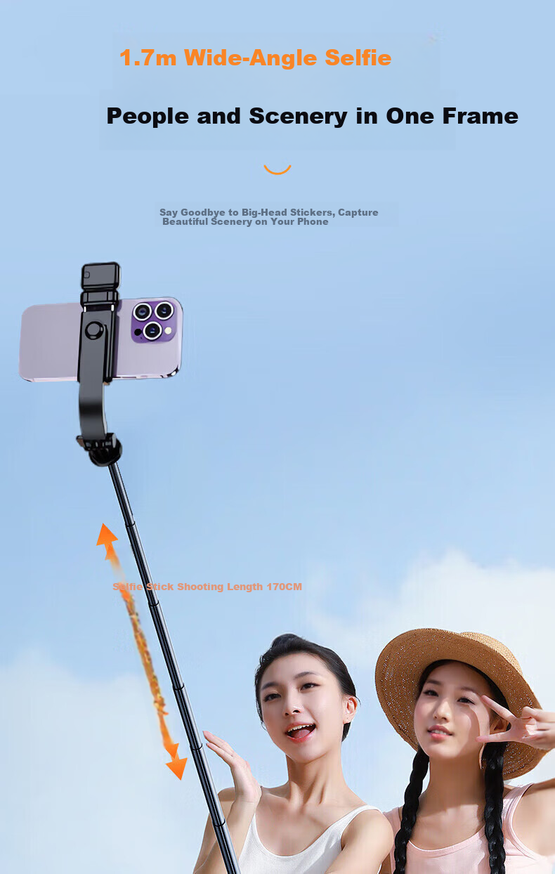 Suoying [Hot Sale 500K+] Selfie Stick Tripod Phone Holder Floor Stand 360° Rotation Anti-Shake 3-Axis Gimbal Portable Travel Live Streaming Desktop Shooting Rod 7
