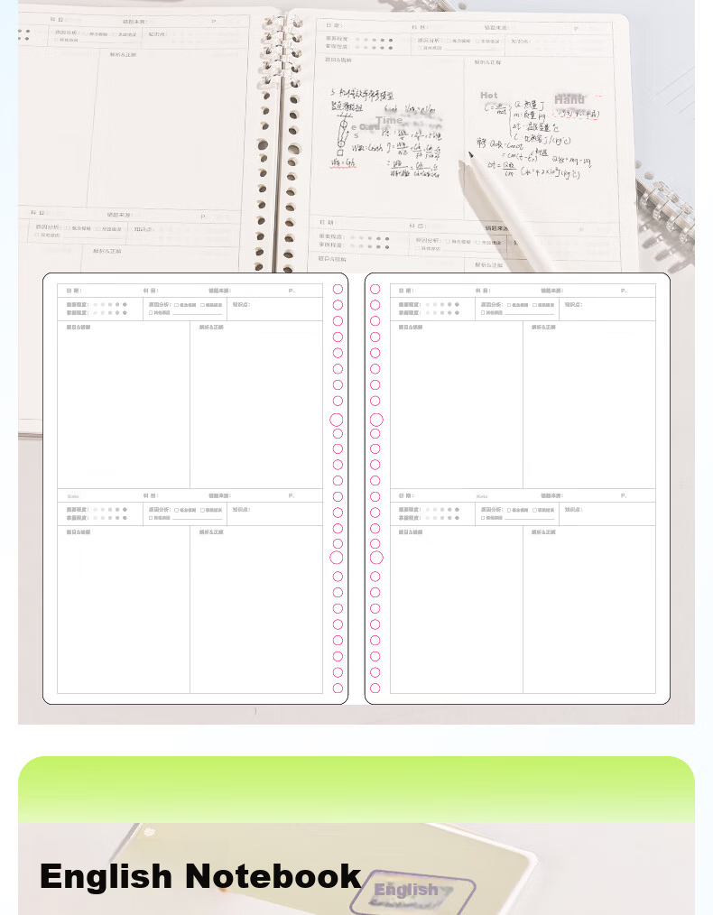 Deli B5 Foldable Loose-Leaf Notebook for Students' Homework, Practice, And Subject Notes, 50 Sheets, Political Science Workbook BDHB5-02 4