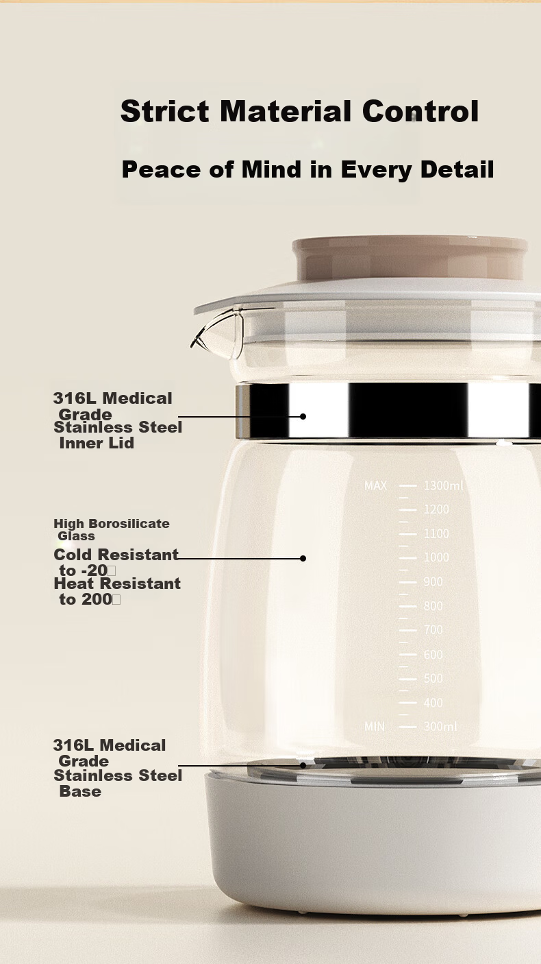 Royalstar Thermostatic Electric Kettle Baby Milk Warmer Household Intelligent Milk Heater 13