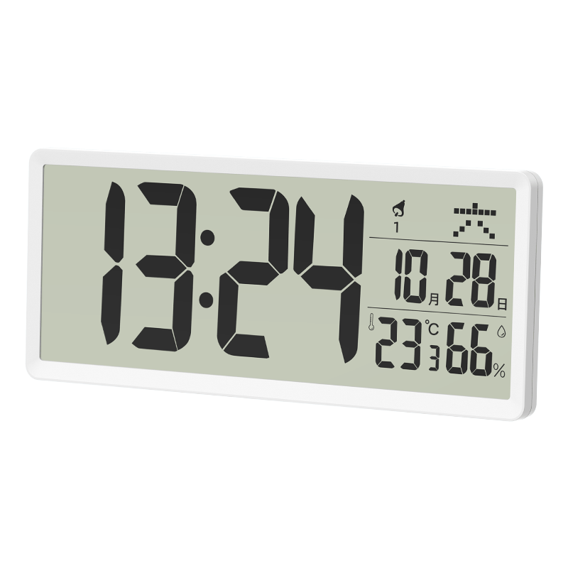 Timess Wall Clock, Living Room Timepiece, 2026 Model, Home Use LCD Large Screen Electronic Perpetual Calendar, No Drilling Required, Alarm Clock, 35cm