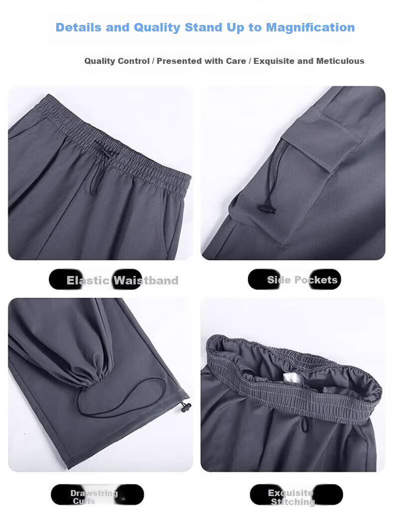 Langsha Women's Spring Summer Wide-Leg Cargo Pants American Style Hiking High-Waist Paratrooper Casual Street Dance Quick-Dry Sports Pants 16