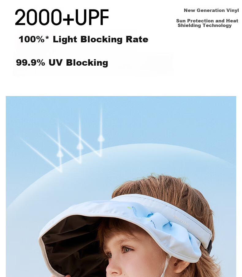 Betis Children's Shell Sun Protection Hat Unisex Kids Summer Beach Baby Outdoor UV Protection Open-Top Hat 6