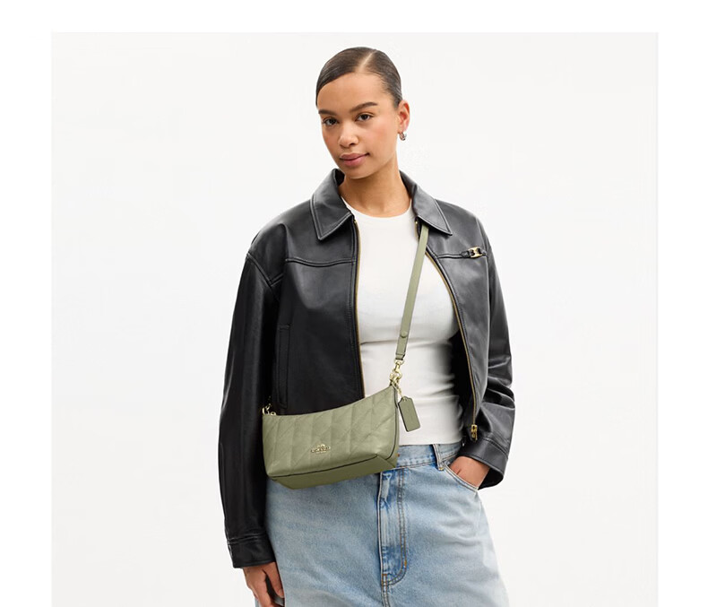 COACH Women's CAITLIN Quilted Detail Shoulder Crossbody Bag in Pistachio CDZ88 1