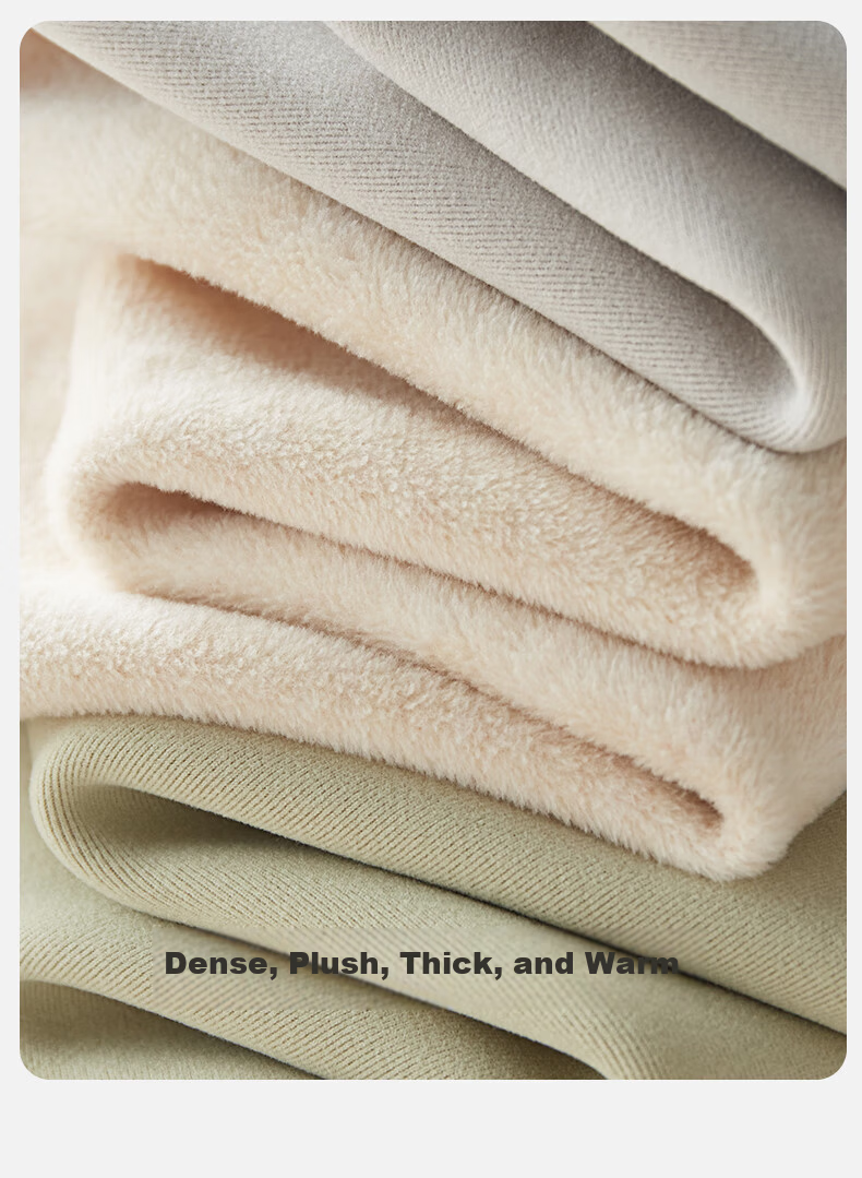 Miiow Women's Thermal Underwear Set Fleece Lined Thickened Wool and Silk Base Layer Autumn Winter Minus 40°C 30