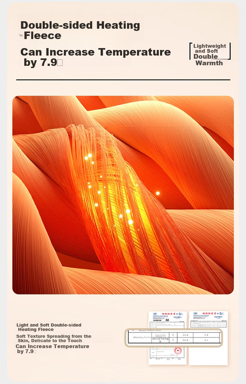 Borui Men's Thermal Underwear 10A Antibacterial Seamless Thermal Shirt with Camellia Oil Moisturizing and Goose Down Protein Base Layer 5